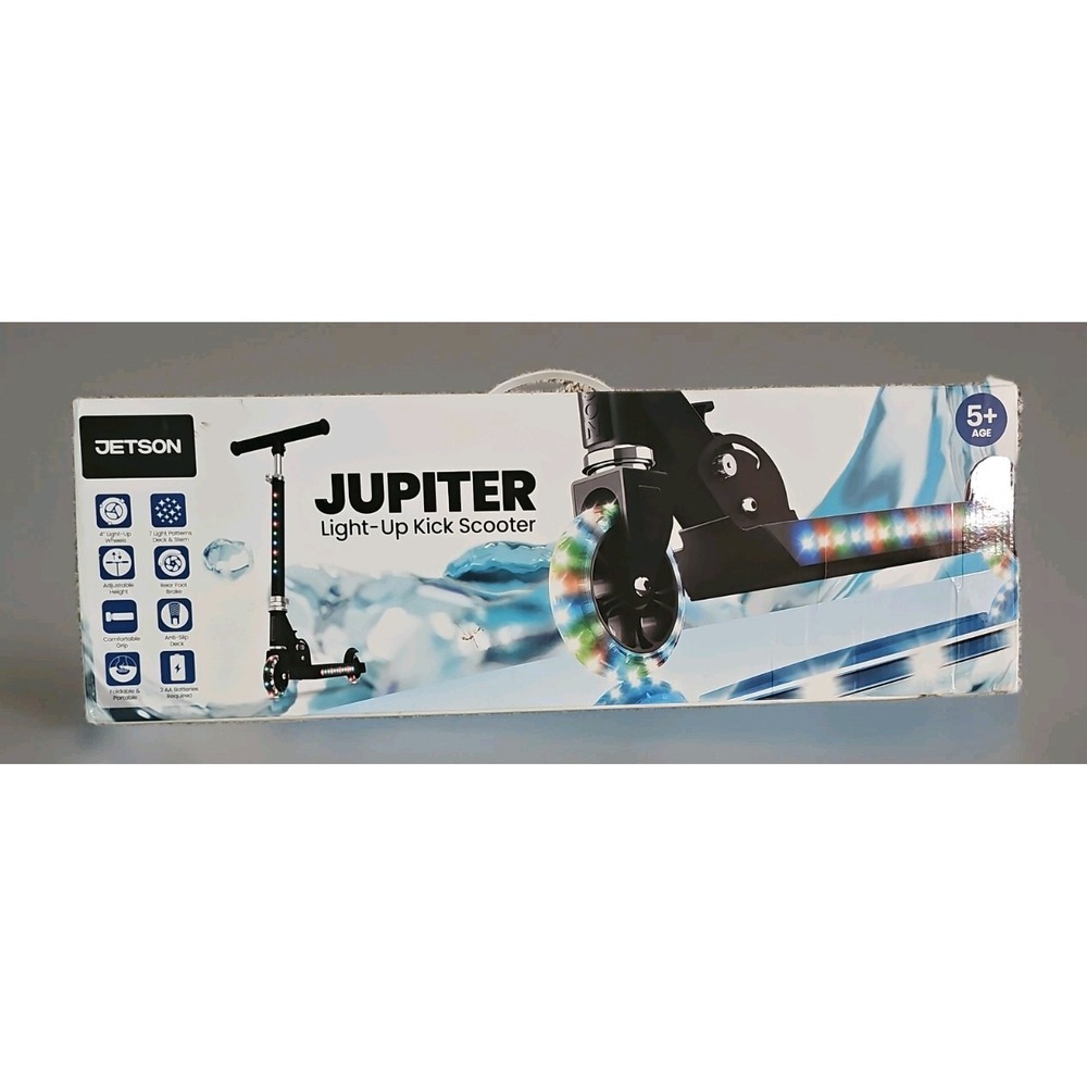 Jetson Jupiter 2.0 Kids Kick Scooter LED Lights Black Aluminum Frame 88951086